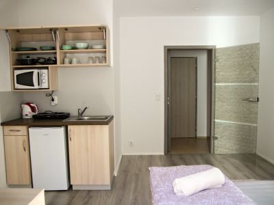 Kuchyň v dvoulůžkovém bytě k pronájmu v Pardubicích