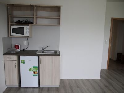 Kuchyň v dvoulůžkovém bytě k pronájmu v Pardubicích